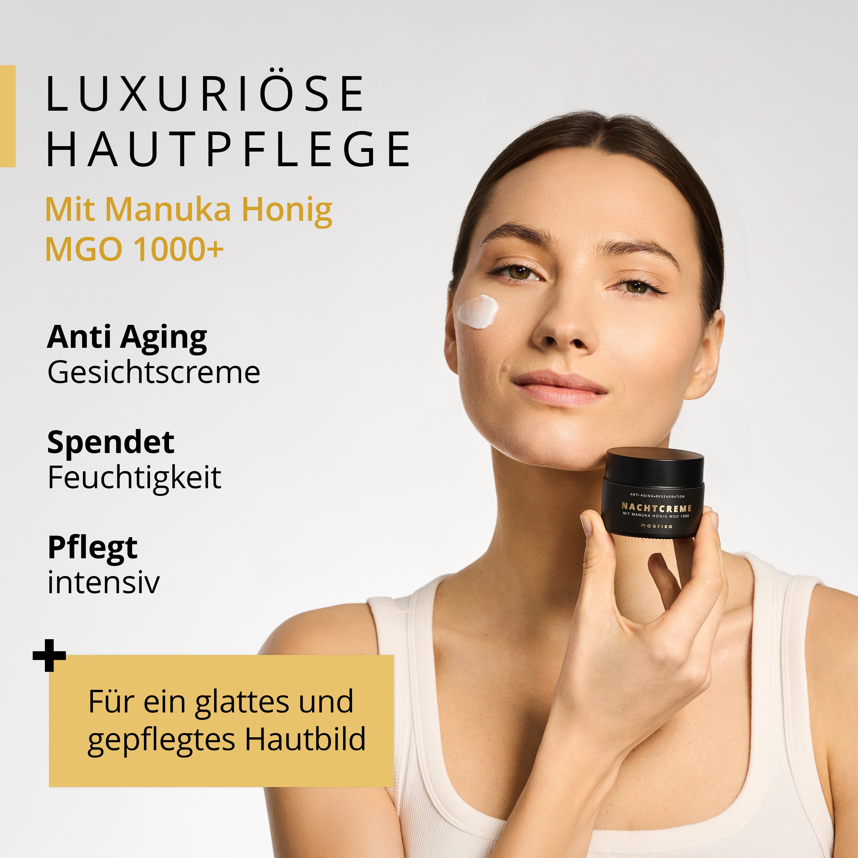 Anti-Falten Nachtcreme mit Manuka Honig MGO 1000