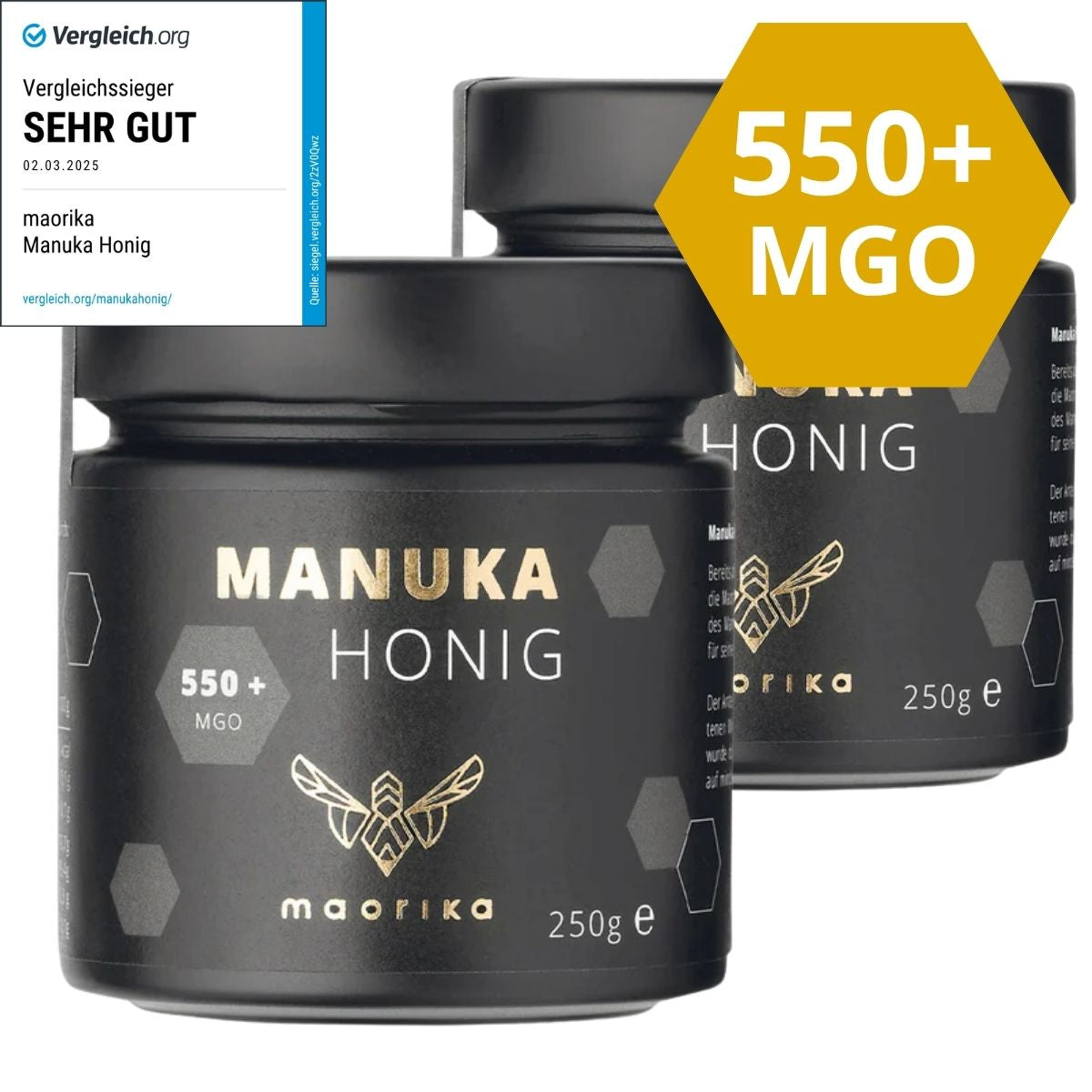 2x Manuka Honig MGO550+ - 250g